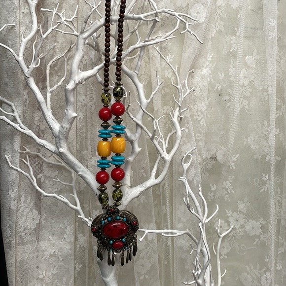 Large Statement Bead Necklace - Picture 2 of 9